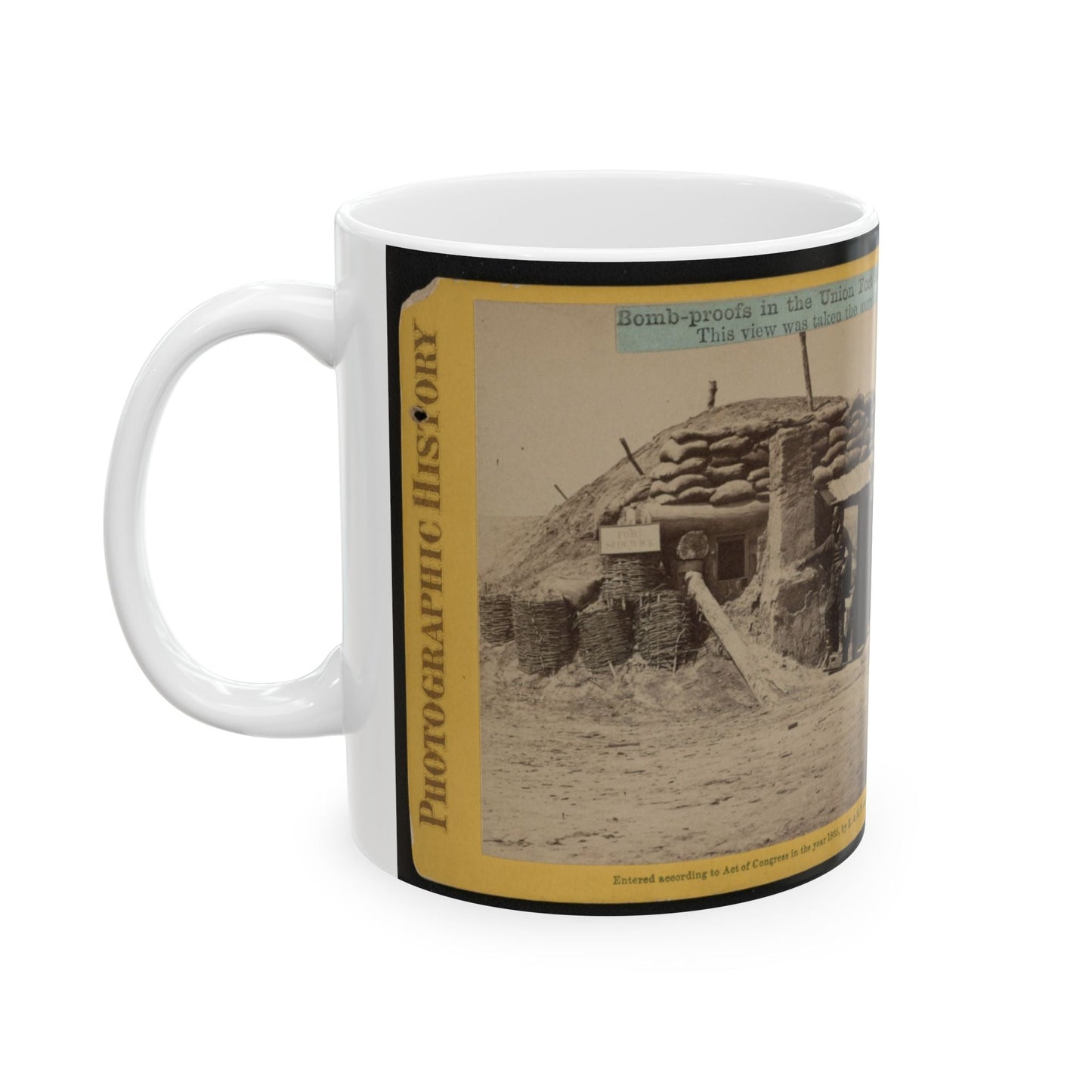 Bomb-Proofs In The Union Fort Sedgwick, Called By The Rebel Soldiers  Fort Hell (U.S. Civil War) White Coffee Mug