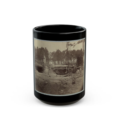 Bombproof Huts In The Front Line Before Petersburg, August 10, 1864 (U.S. Civil War) Black Coffee Mug