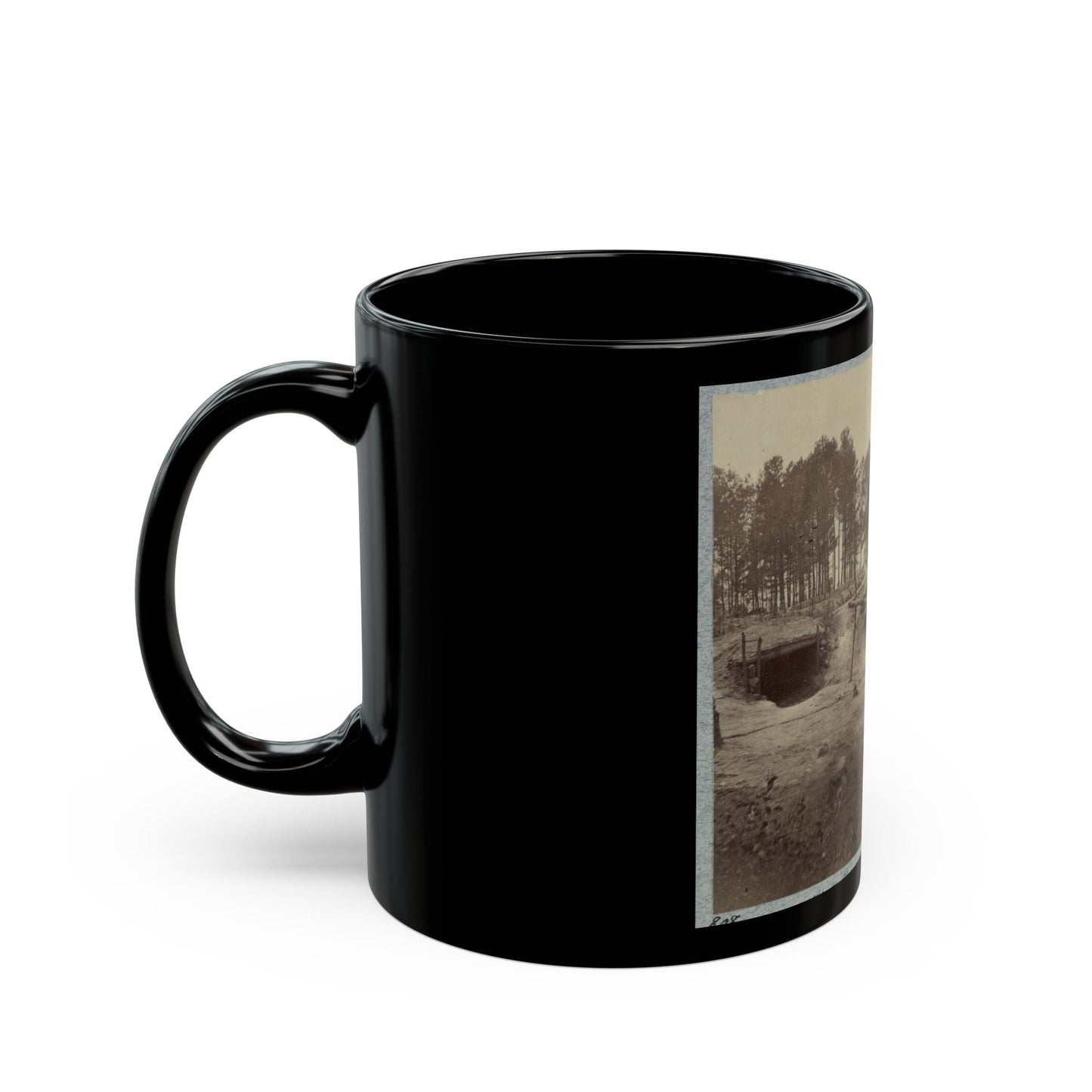 Bombproof Huts In The Front Line Before Petersburg, August 10, 1864 (U.S. Civil War) Black Coffee Mug