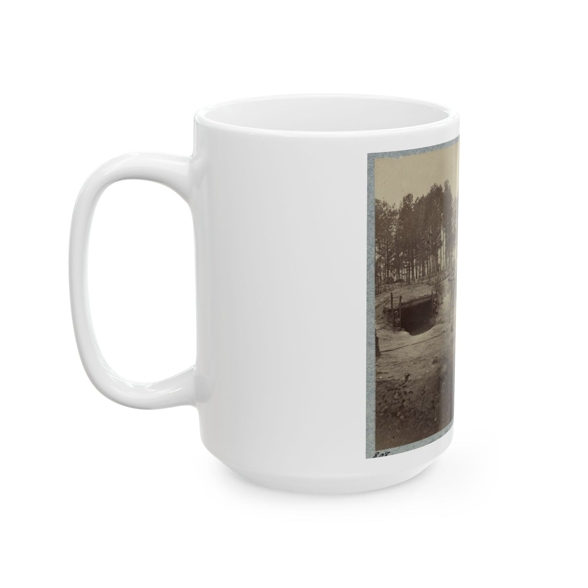 Bombproof Huts In The Front Line Before Petersburg, August 10, 1864 (U.S. Civil War) White Coffee Mug-The Sticker Space