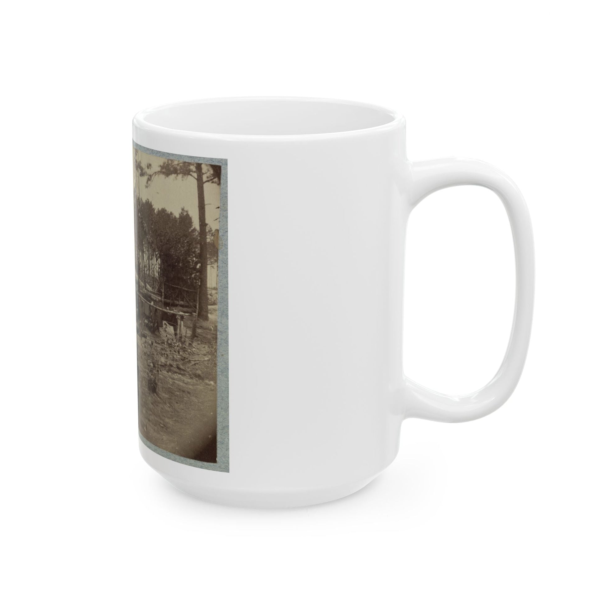 Bombproof Huts In The Front Line Before Petersburg, August 10, 1864 (U.S. Civil War) White Coffee Mug-The Sticker Space