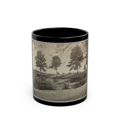 Bombproof Kitchen And Tents On Front Line In Front Of Petersburg, August 10, 1864 (U.S. Civil War) Black Coffee Mug