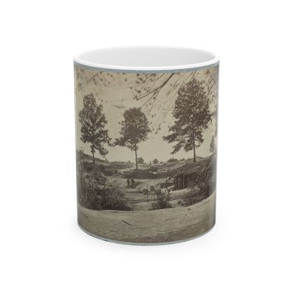 Bombproof Kitchen And Tents On Front Line In Front Of Petersburg, August 10, 1864 (U.S. Civil War) White Coffee Mug