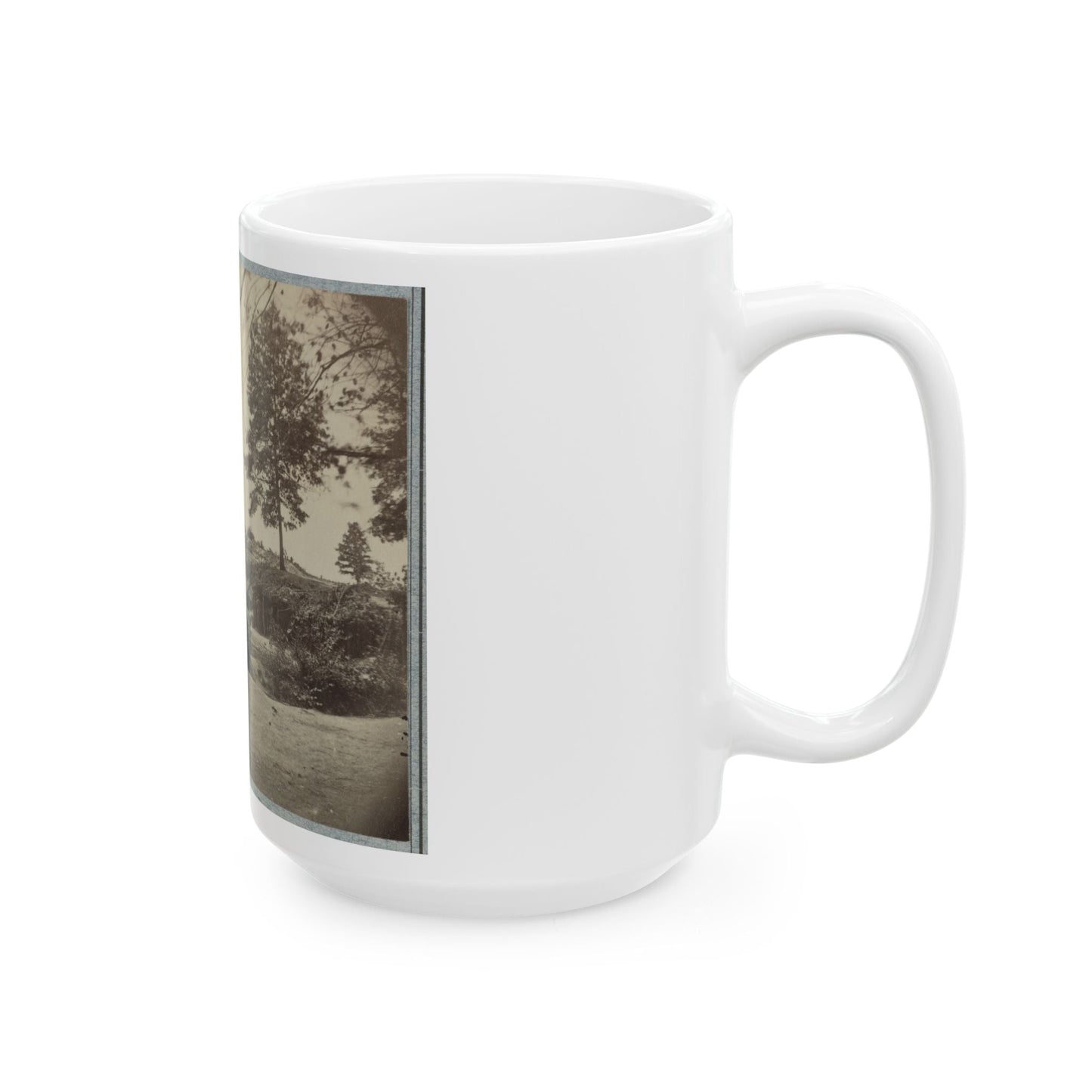 Bombproof Kitchen And Tents On Front Line In Front Of Petersburg, August 10, 1864 (U.S. Civil War) White Coffee Mug