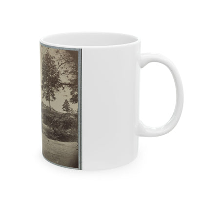 Bombproof Kitchen And Tents On Front Line In Front Of Petersburg, August 10, 1864 (U.S. Civil War) White Coffee Mug