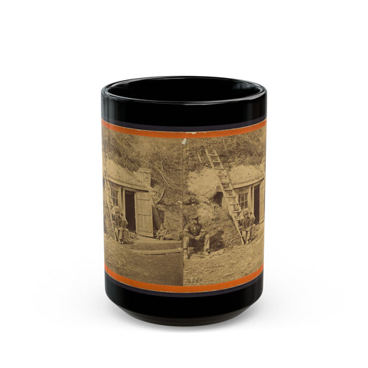 Bombproof Quarters Of Maj. Strong, At Dutch Gap, 16th N.Y. Artillery (U.S. Civil War) Black Coffee Mug