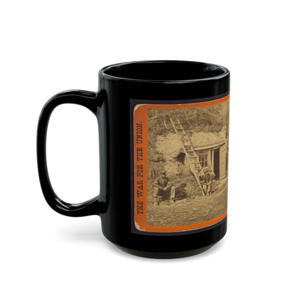 Bombproof Quarters Of Maj. Strong, At Dutch Gap, 16th N.Y. Artillery (U.S. Civil War) Black Coffee Mug