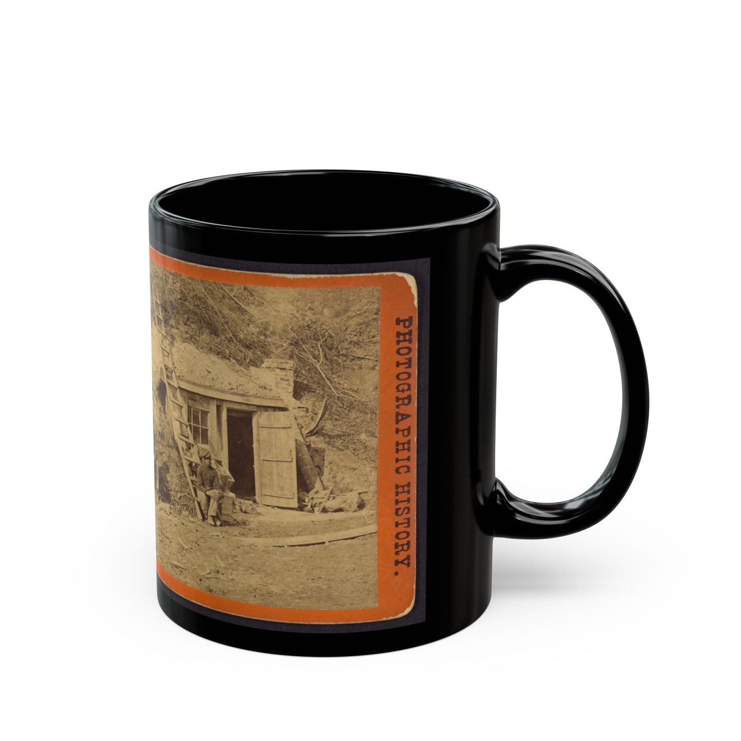 Bombproof Quarters Of Maj. Strong, At Dutch Gap, 16th N.Y. Artillery (U.S. Civil War) Black Coffee Mug