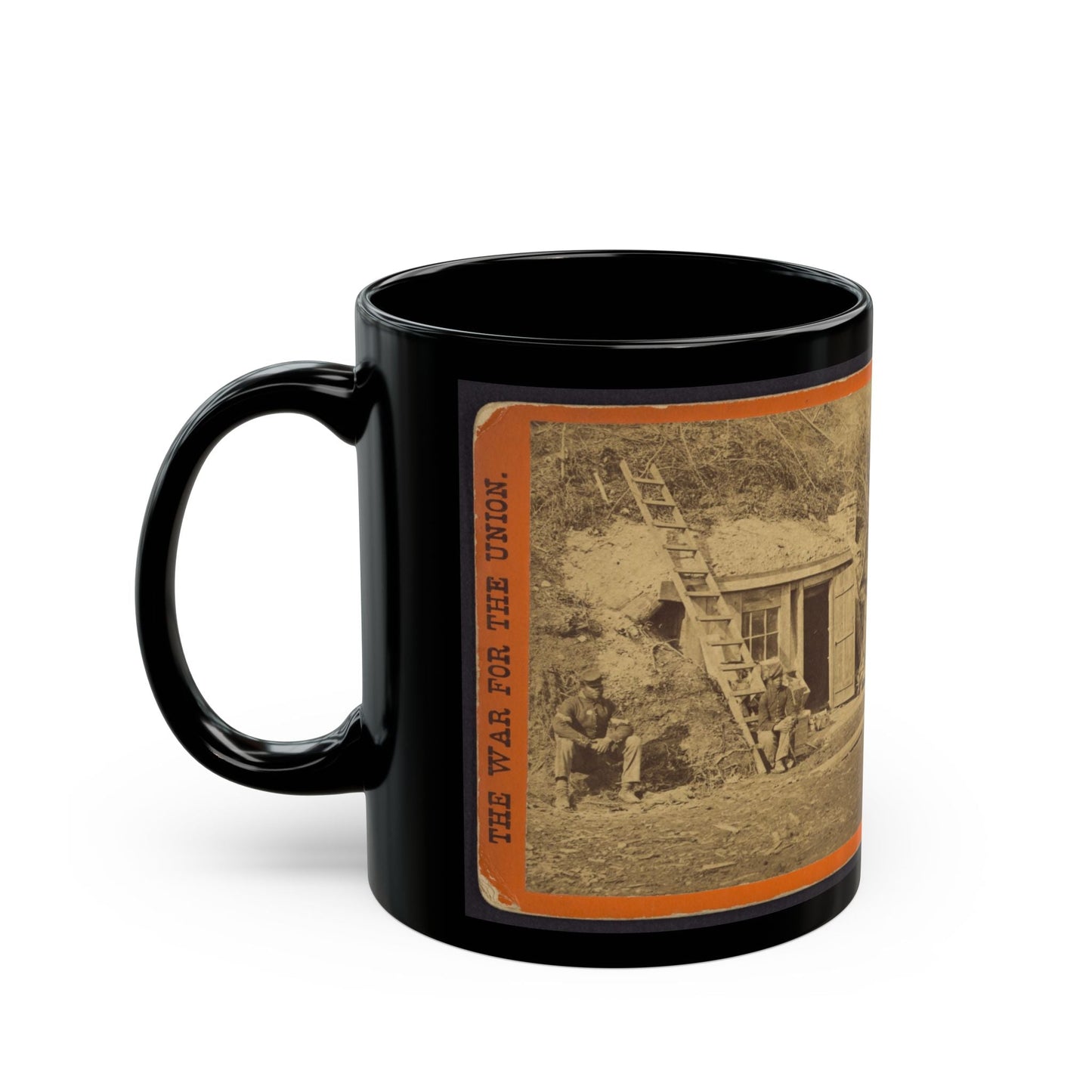 Bombproof Quarters Of Maj. Strong, At Dutch Gap, 16th N.Y. Artillery (U.S. Civil War) Black Coffee Mug