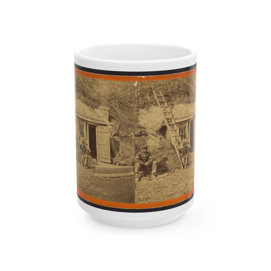 Bombproof Quarters Of Maj. Strong, At Dutch Gap, 16th N.Y. Artillery (U.S. Civil War) White Coffee Mug