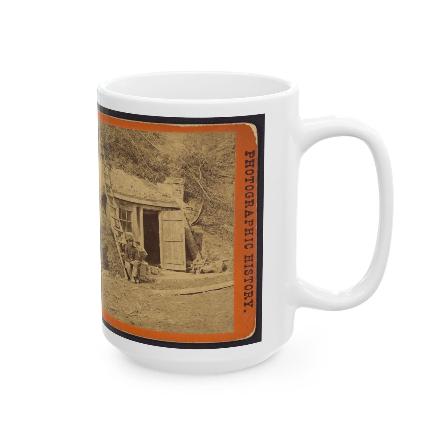 Bombproof Quarters Of Maj. Strong, At Dutch Gap, 16th N.Y. Artillery (U.S. Civil War) White Coffee Mug