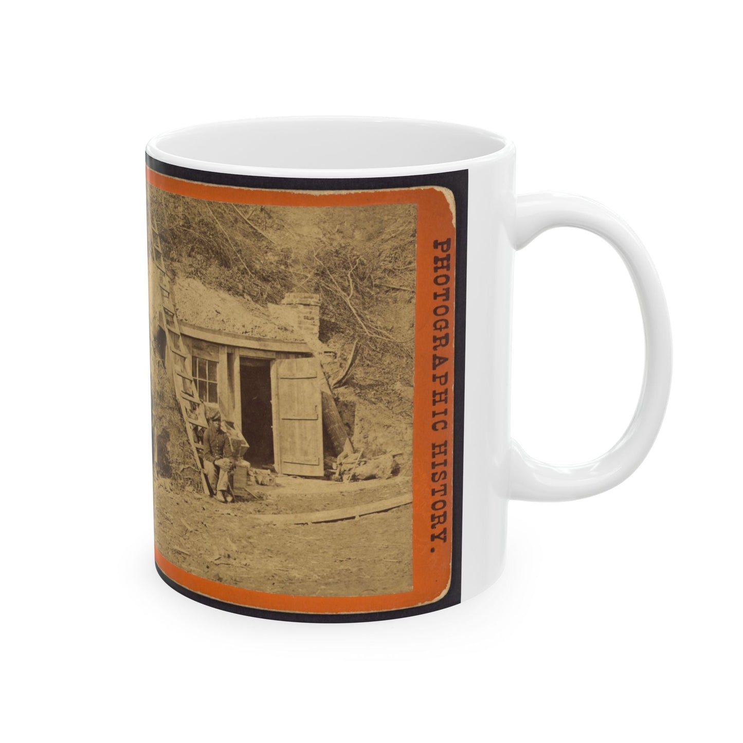 Bombproof Quarters Of Maj. Strong, At Dutch Gap, 16th N.Y. Artillery (U.S. Civil War) White Coffee Mug