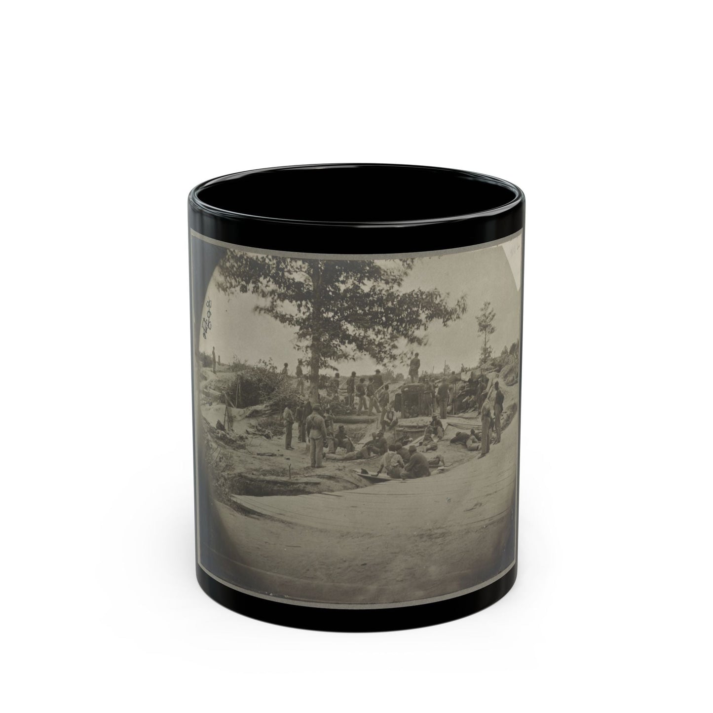 Bombproof Quarters On The Lines In Front Of Petersburg, Va. Aug. 1864 (U.S. Civil War) Black Coffee Mug