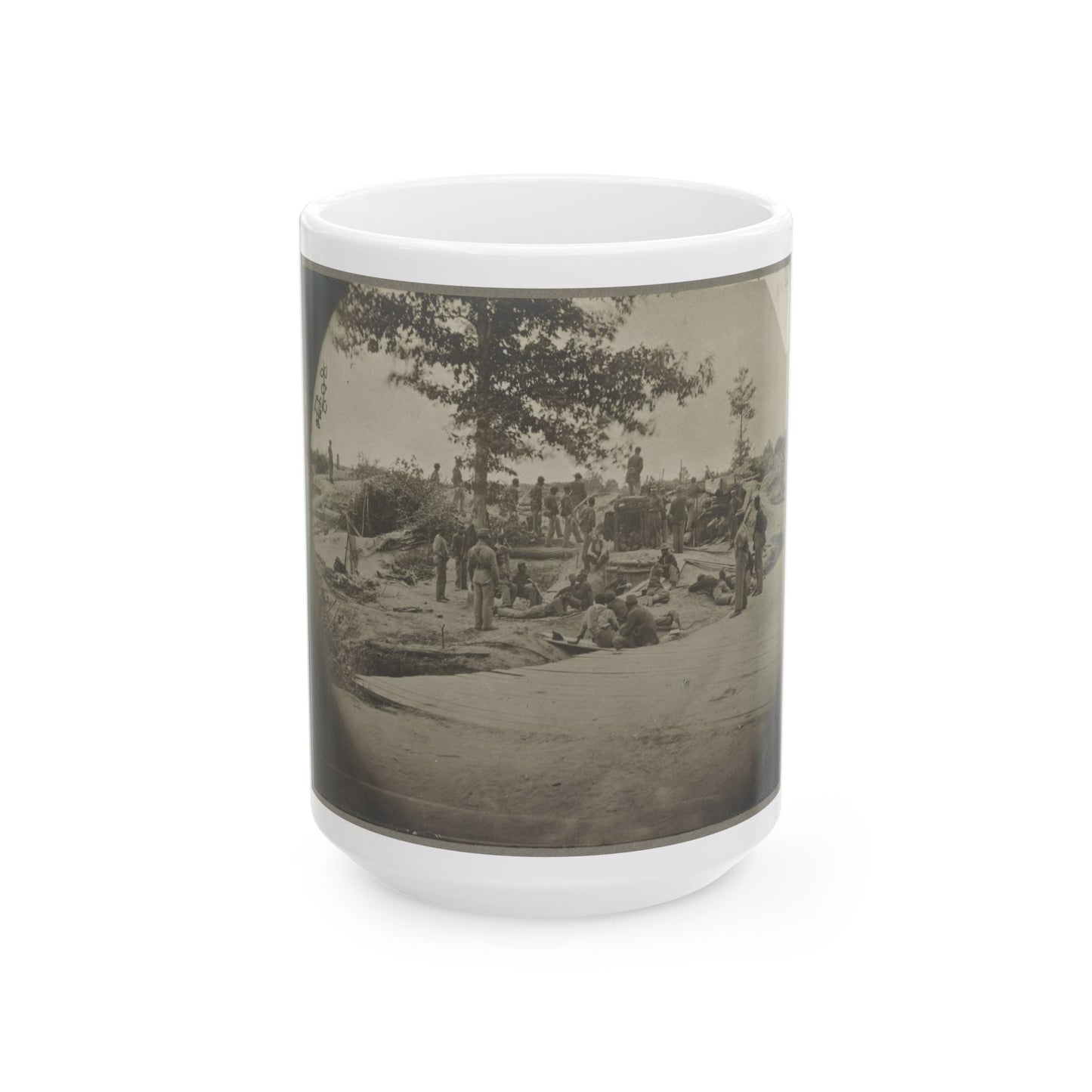 Bombproof Quarters On The Lines In Front Of Petersburg, Va. Aug. 1864 (U.S. Civil War) White Coffee Mug