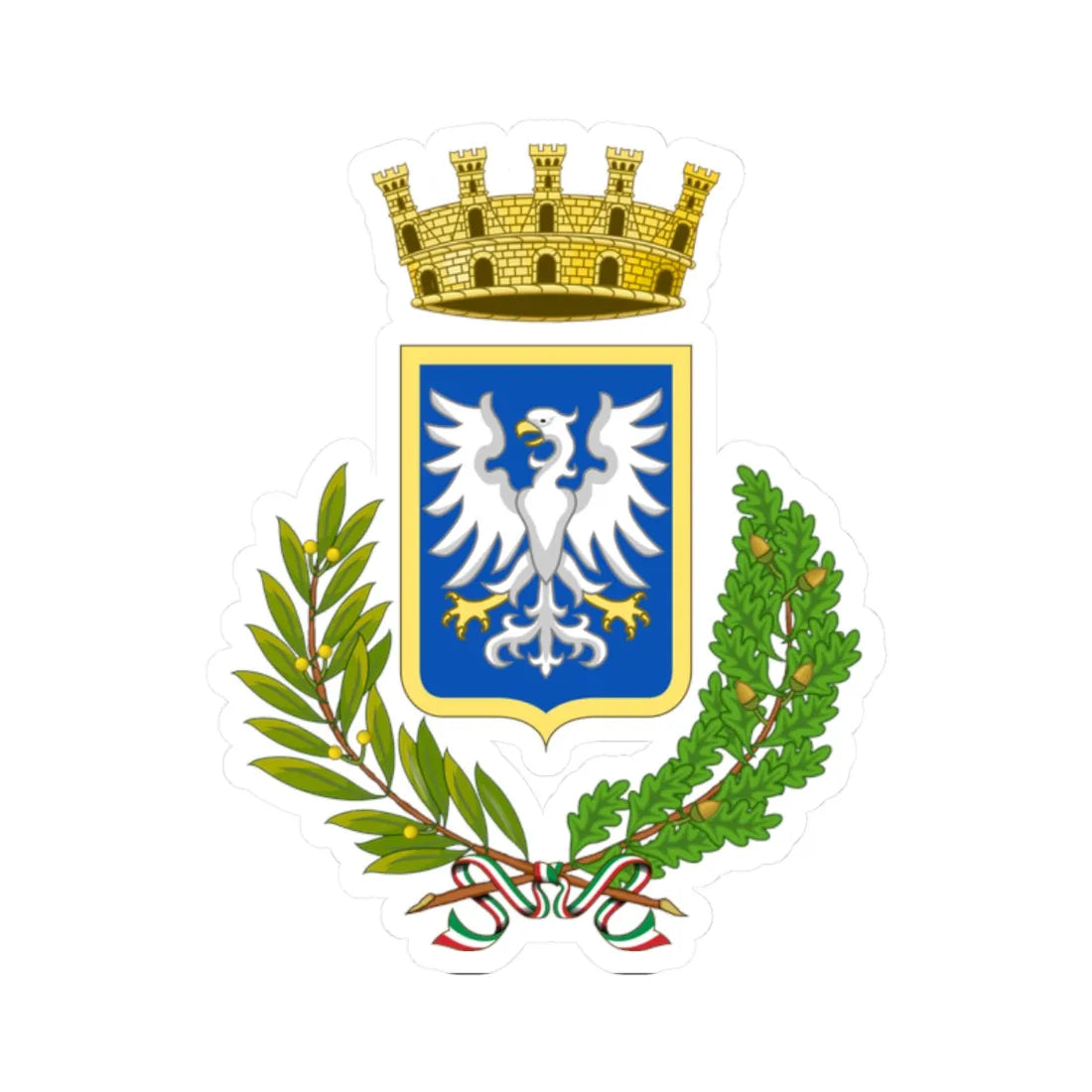 Bondeno-Stemma (Italy) (Coat of Arms) STICKER Vinyl Kiss-Cut Decal 2 Inch White - The Sticker Space