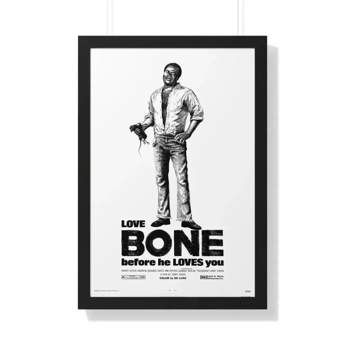 BONE 1972 - Framed Movie Poster 20" x 30" Black - The Sticker Space