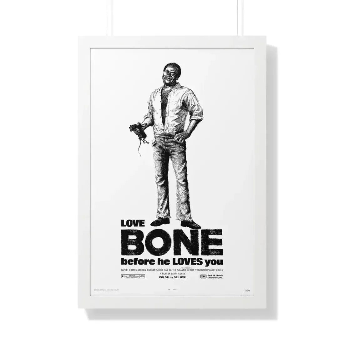 BONE 1972 - Framed Movie Poster 20" x 30" White - The Sticker Space