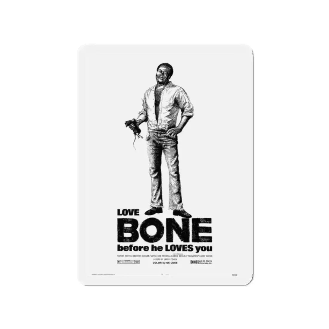 BONE 1972 Movie Poster - Refrigerator Magnet 2 Inch - The Sticker Space