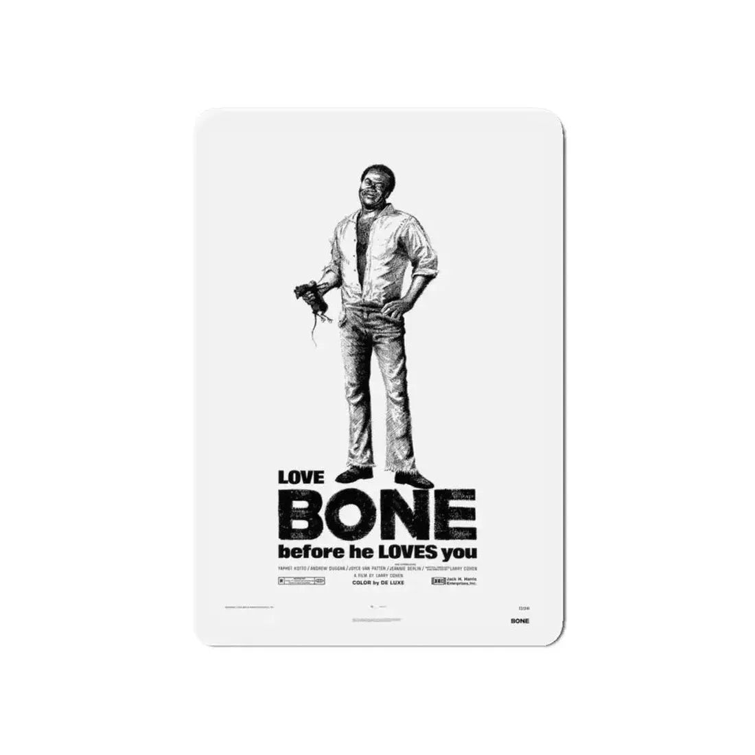 BONE 1972 Movie Poster - Refrigerator Magnet 5 Inch - The Sticker Space