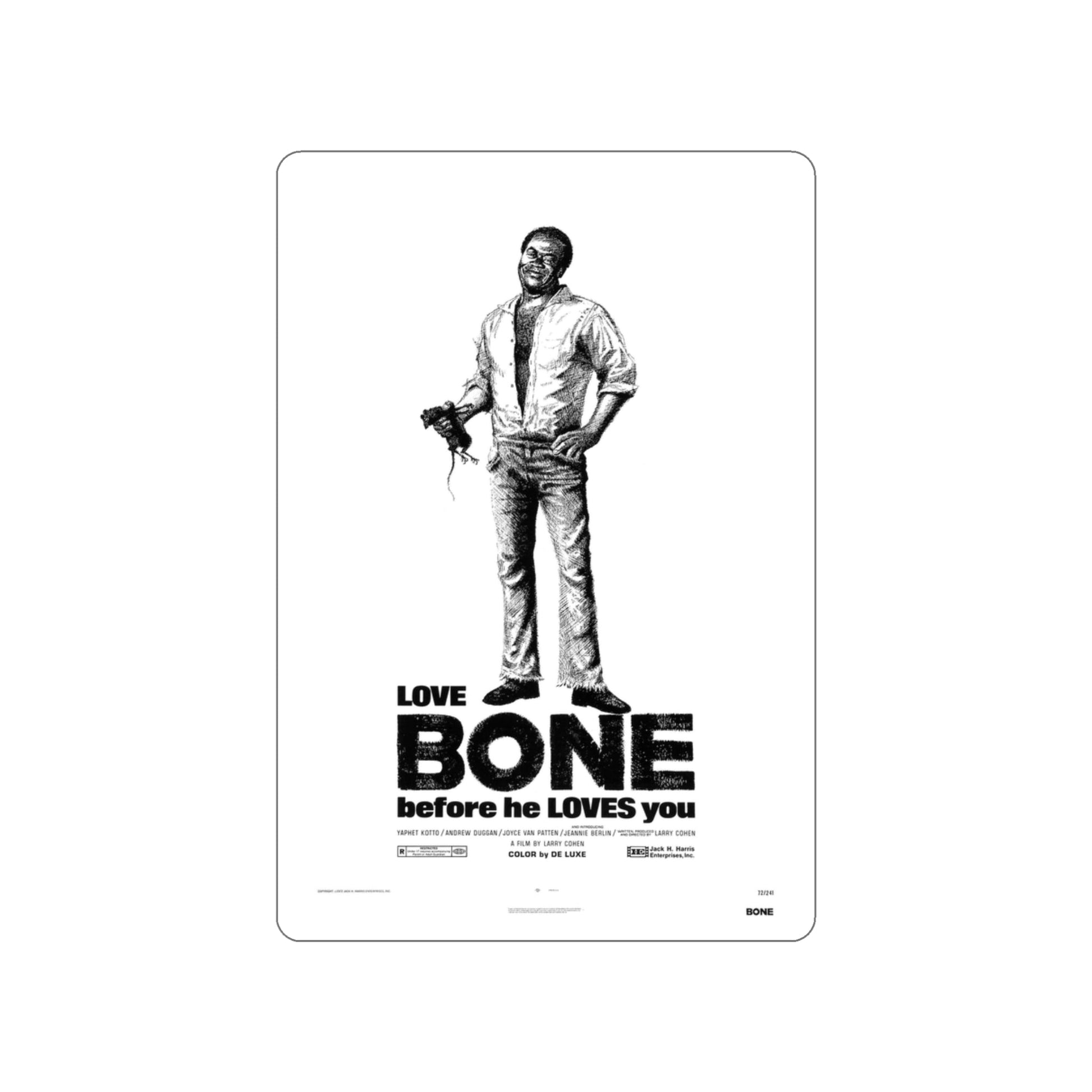 BONE 1972 Movie Poster STICKER Vinyl Die-Cut Decal-3 Inch-The Sticker Space