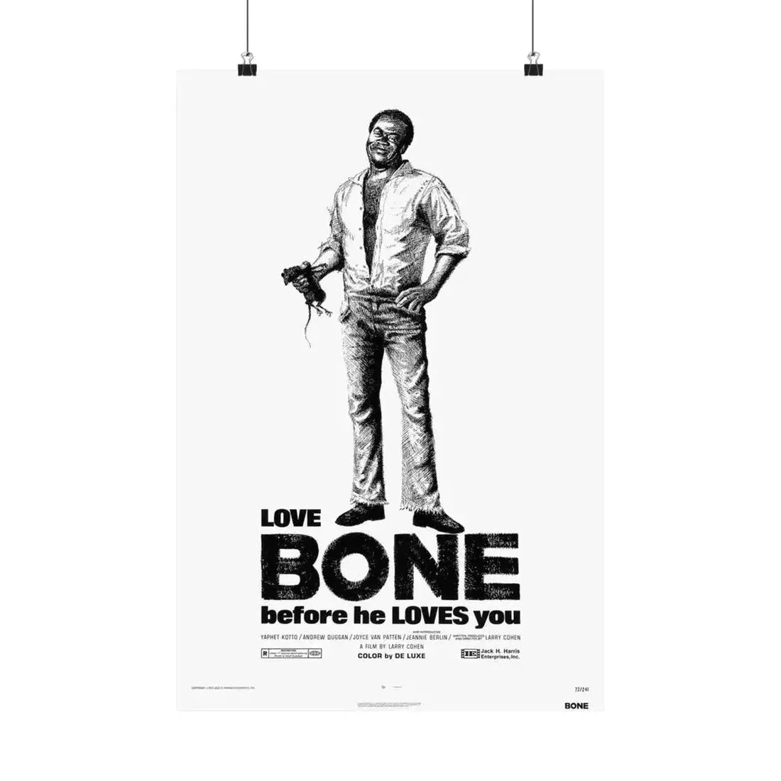 BONE 1972 - Paper Movie Poster - The Sticker Space