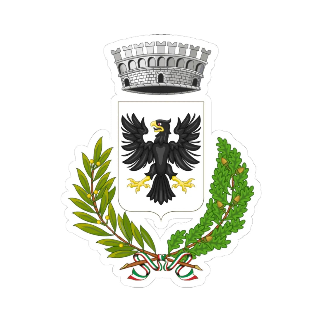 Bonifati-Stemma (Italy) (Coat of Arms) STICKER Vinyl Kiss-Cut Decal 3 Inch White - The Sticker Space