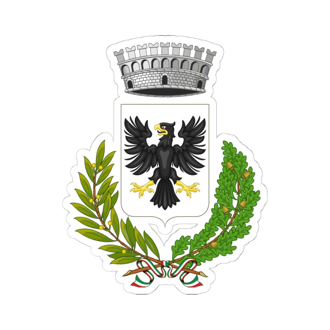 Bonifati-Stemma (Italy) (Coat of Arms) STICKER Vinyl Kiss-Cut Decal 6 Inch White - The Sticker Space