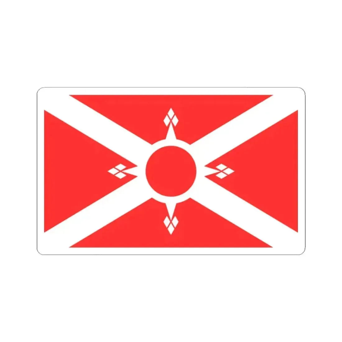 Bonnets Rouges flag (Belgium) STICKER Vinyl Kiss-Cut Decal 2 Inch White - The Sticker Space