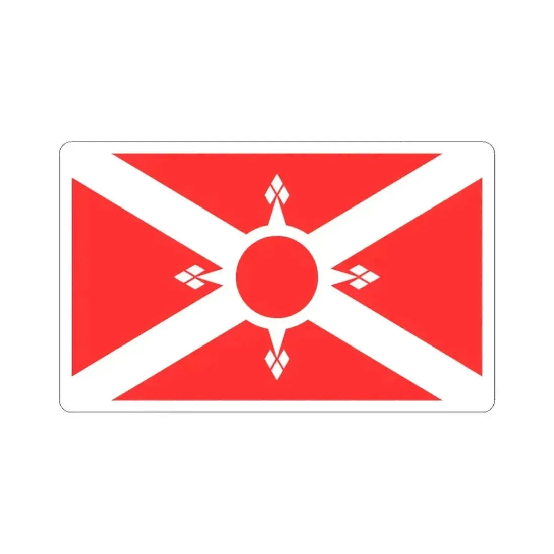 Bonnets Rouges flag (Belgium) STICKER Vinyl Kiss-Cut Decal 3 Inch White - The Sticker Space