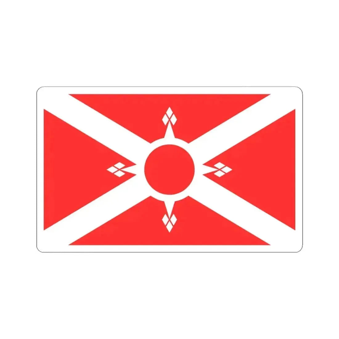 Bonnets Rouges flag (Belgium) STICKER Vinyl Kiss-Cut Decal 4 Inch White - The Sticker Space