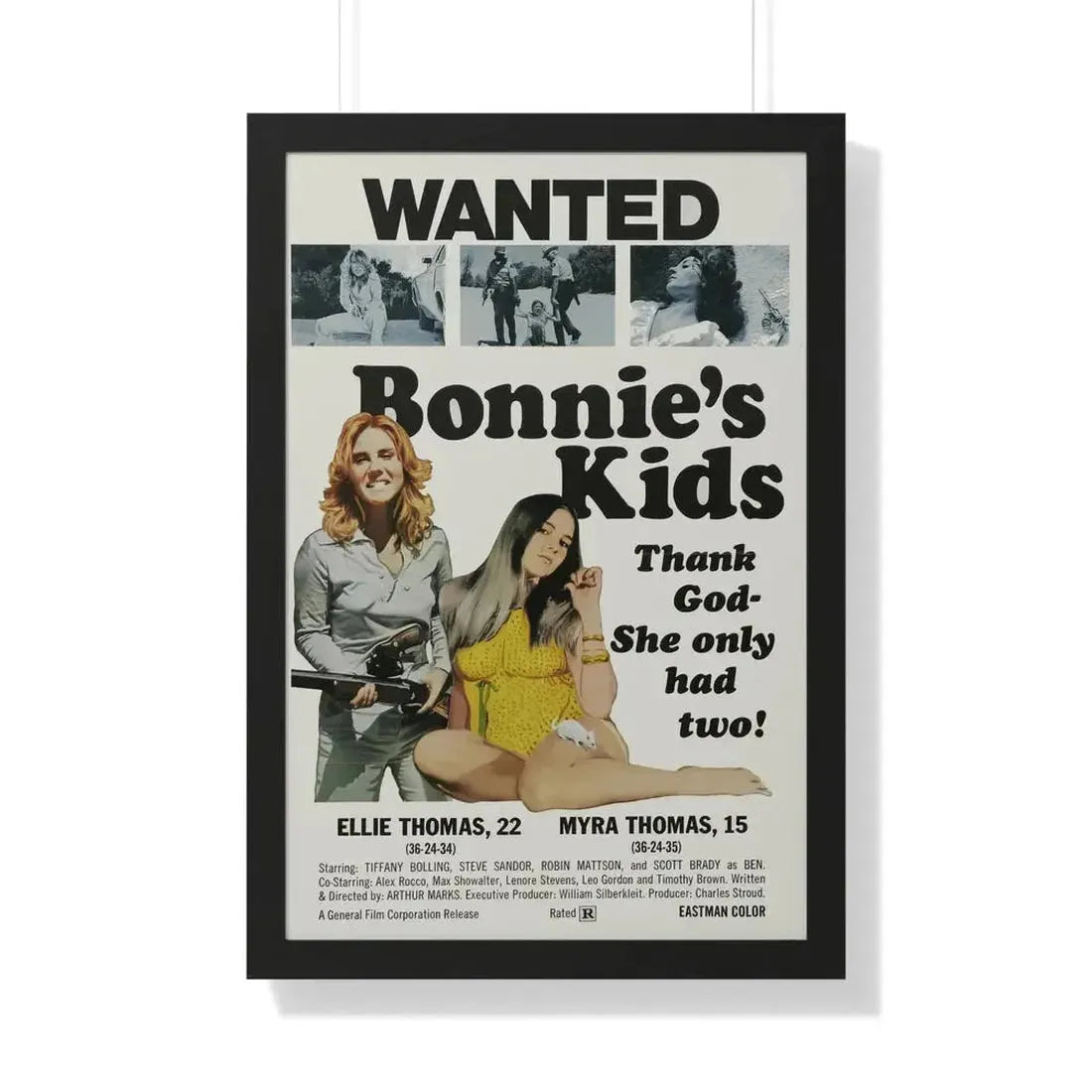 BONNIE'S KIDS 1972 - Framed Movie Poster 20" x 30" Black - The Sticker Space