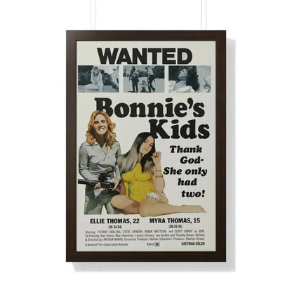 BONNIE'S KIDS 1972 - Framed Movie Poster 20" x 30" Walnut - The Sticker Space