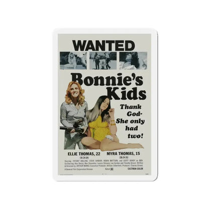 BONNIE'S KIDS 1972 Movie Poster - Refrigerator Magnet 3 Inch - The Sticker Space
