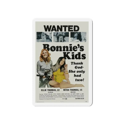 BONNIE'S KIDS 1972 Movie Poster - Refrigerator Magnet 5 Inch - The Sticker Space