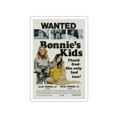 BONNIE'S KIDS 1972 Movie Poster STICKER Vinyl Die-Cut Decal 6 Inch - The Sticker Space