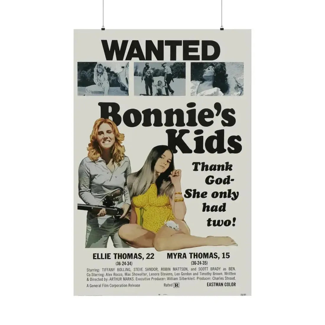 BONNIE'S KIDS 1972 - Paper Movie Poster - The Sticker Space