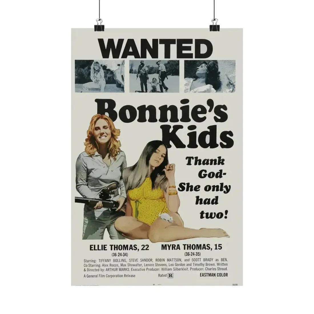 BONNIE'S KIDS 1972 - Paper Movie Poster - The Sticker Space