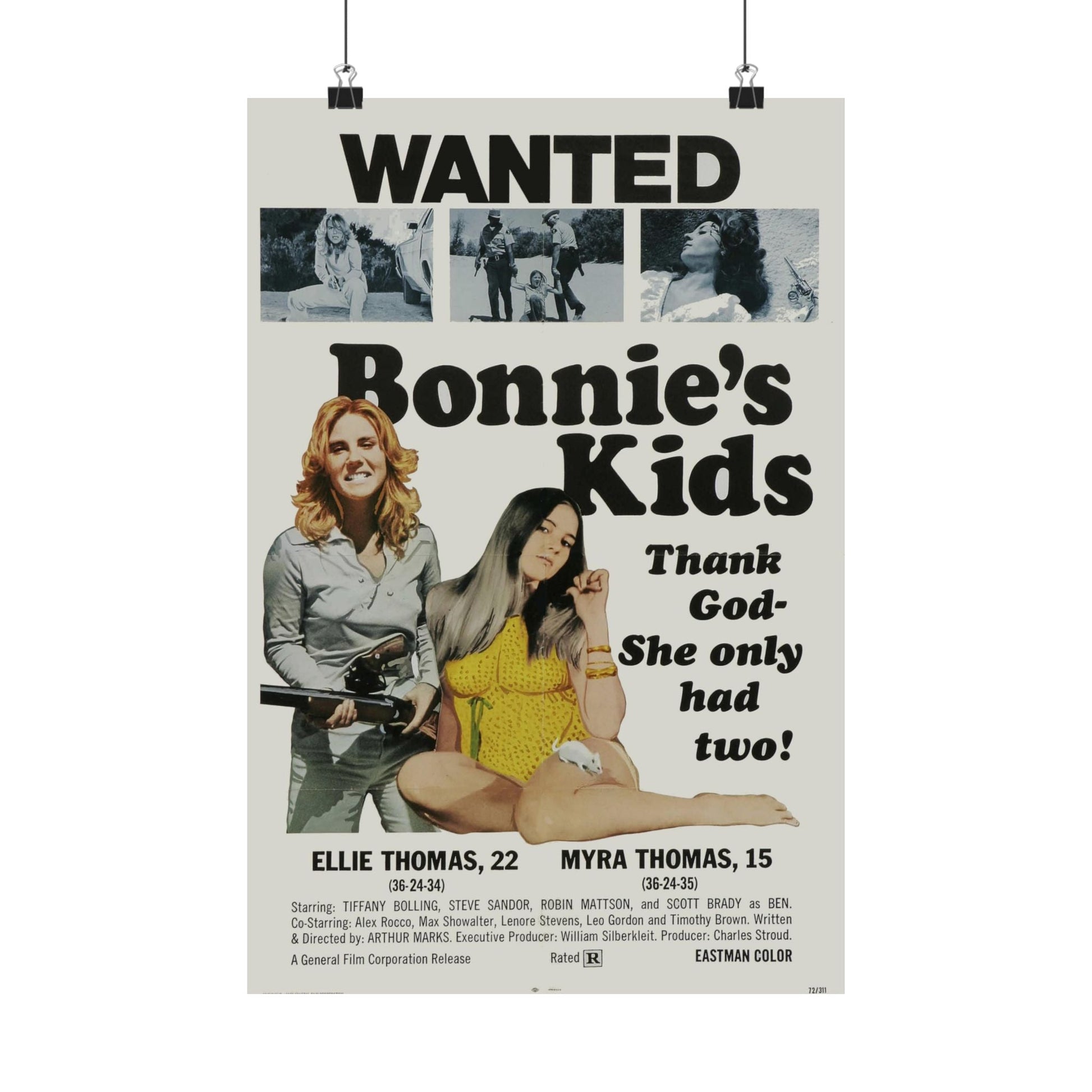 BONNIE'S KIDS 1972 - Paper Movie Poster-12″ x 18″-The Sticker Space