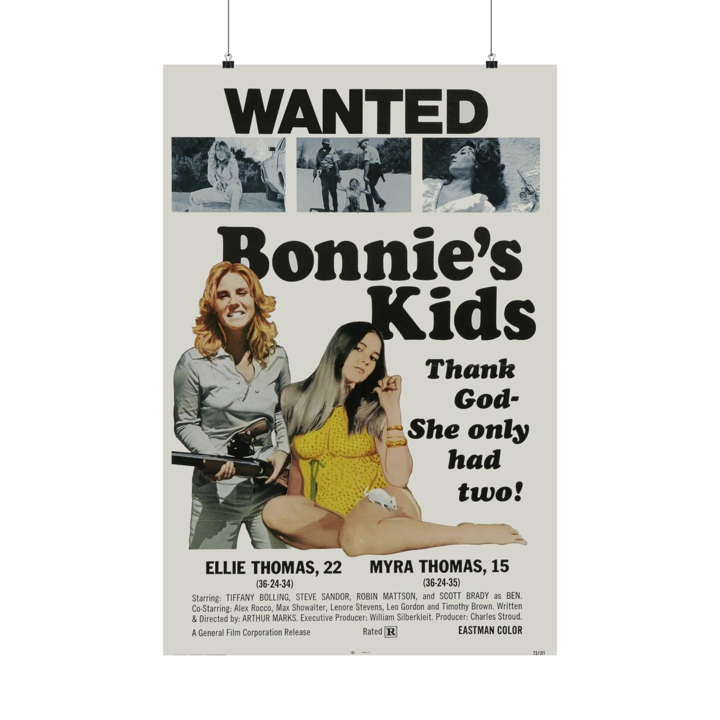 BONNIE'S KIDS 1972 - Paper Movie Poster-24″ x 36″-The Sticker Space