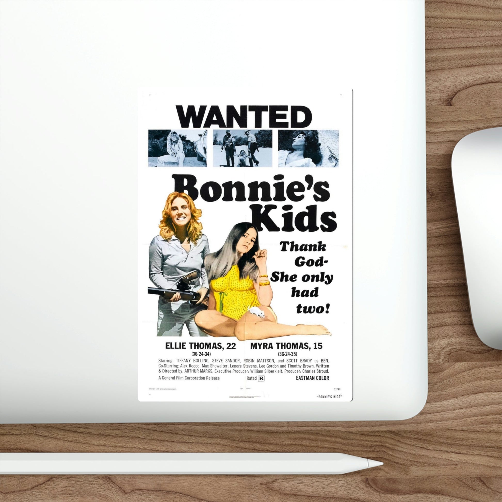 Bonnie's Kids 1973 Movie Poster STICKER Vinyl Die-Cut Decal-The Sticker Space