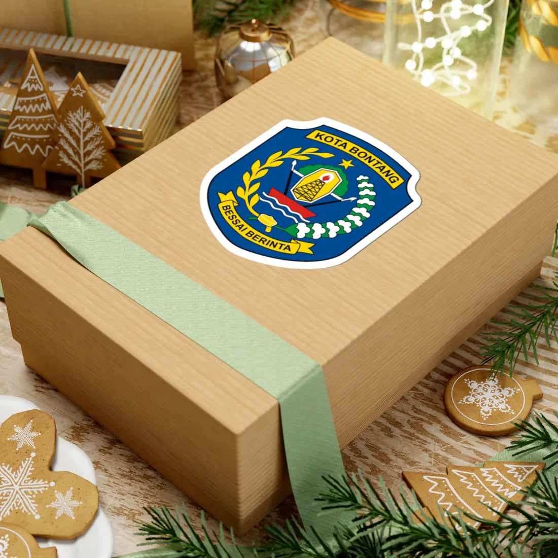 Bontang City Vector Logo (Indonesia) (Coat of Arms) STICKER Vinyl Kiss-Cut Decal - The Sticker Space