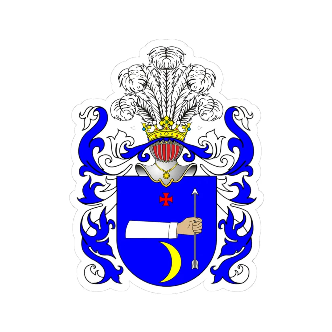 Bontani POL COA (Poland) (Coat of Arms) STICKER Vinyl Kiss-Cut Decal 3 Inch White - The Sticker Space