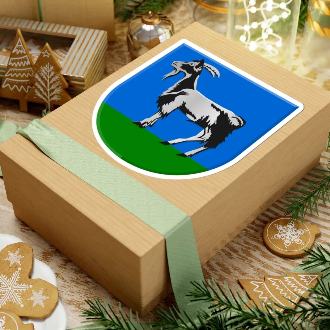 Bontebok wapen (Netherlands) (Coat of Arms) STICKER Vinyl Kiss-Cut Decal - The Sticker Space