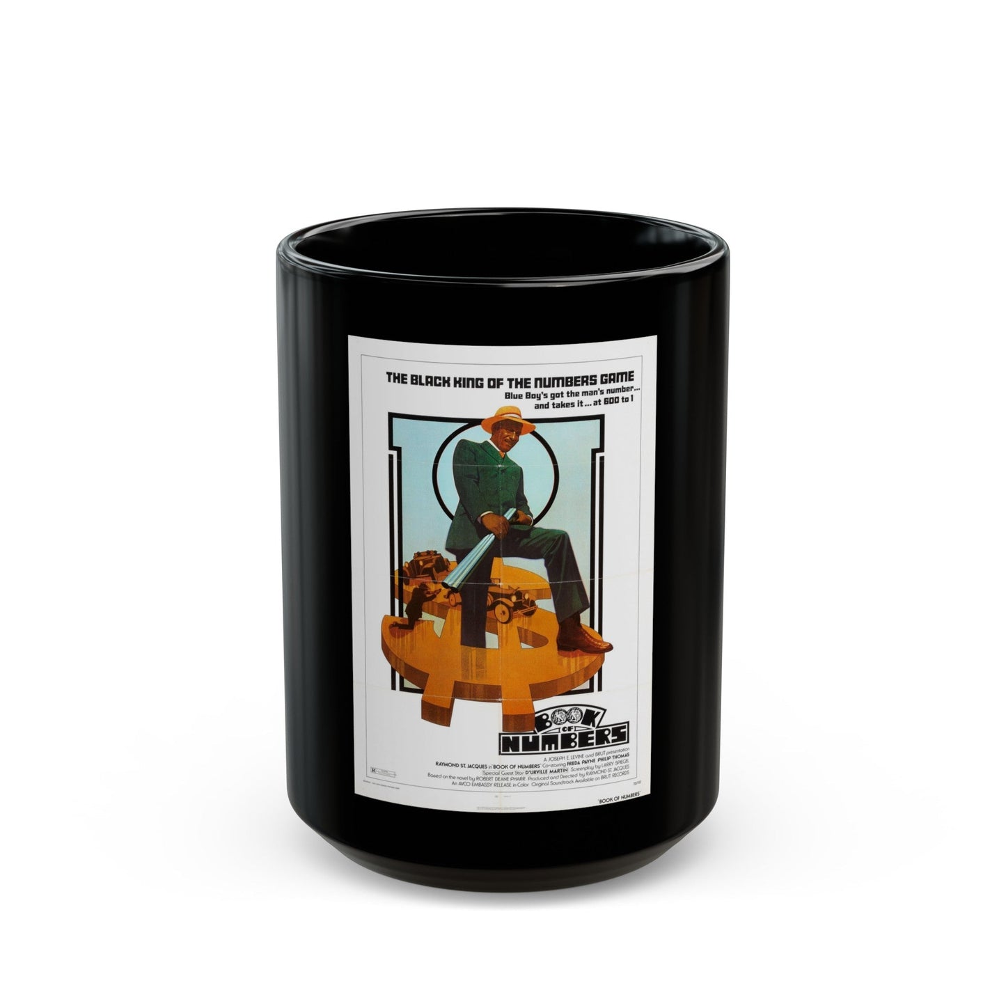 BOOK OF NUMBERS 1973 Movie Poster - Black Coffee Mug-15oz-The Sticker Space