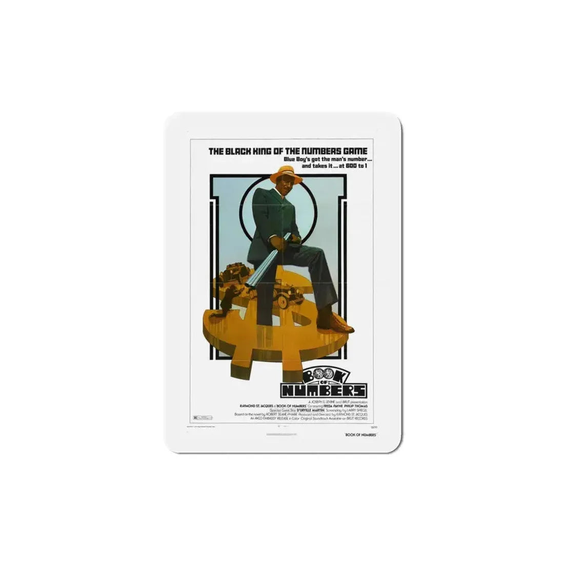 Book of Numbers 1973 Movie Poster Refrigerator Magnet 4 Inch - The Sticker Space