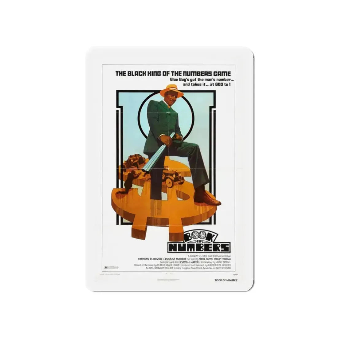 BOOK OF NUMBERS 1973 Movie Poster - Refrigerator Magnet 4 Inch - The Sticker Space