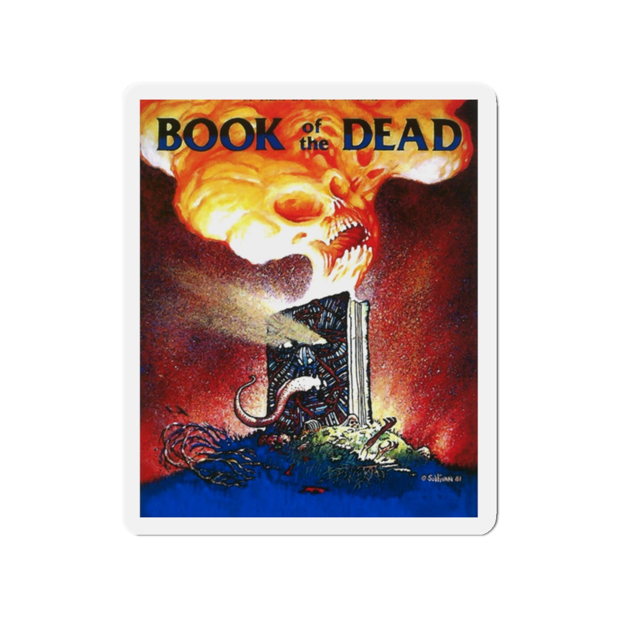 BOOK OF THE DEAD (EVIL DEAD ORIGINAL TITLE) 1981 Movie Poster - Die-Cut Magnet-2" x 2"-The Sticker Space