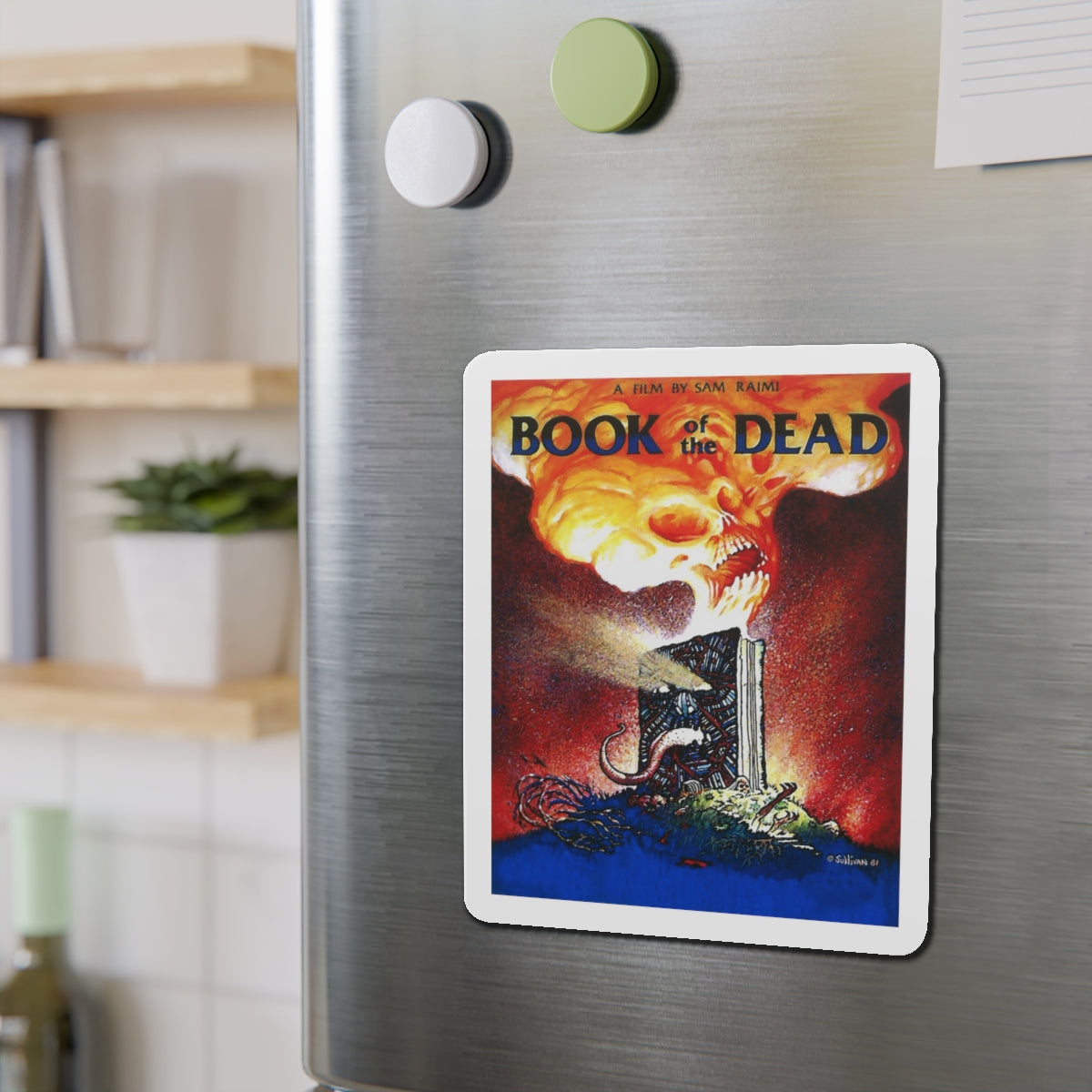 BOOK OF THE DEAD (EVIL DEAD ORIGINAL TITLE) 1981 Movie Poster - Die-Cut Magnet-The Sticker Space