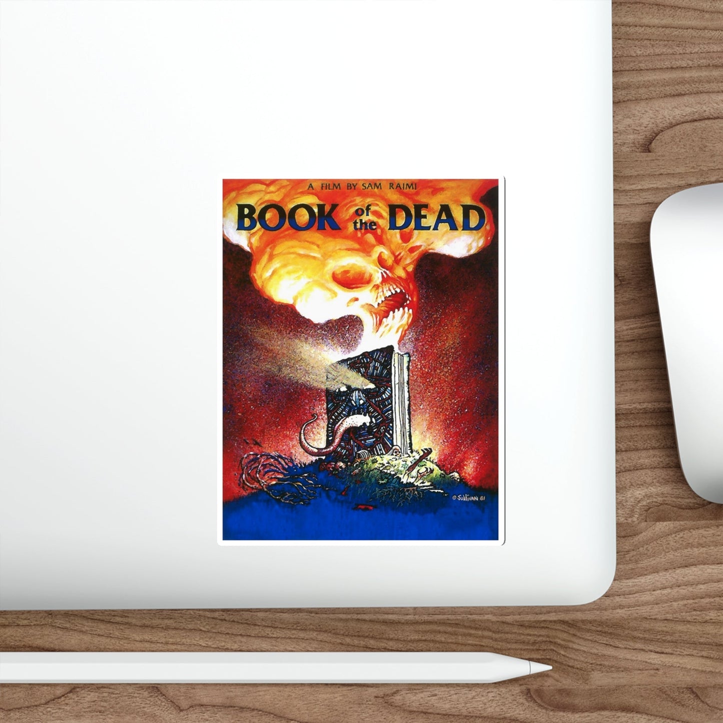 BOOK OF THE DEAD (EVIL DEAD ORIGINAL TITLE) 1981 Movie Poster STICKER Vinyl Die-Cut Decal-The Sticker Space