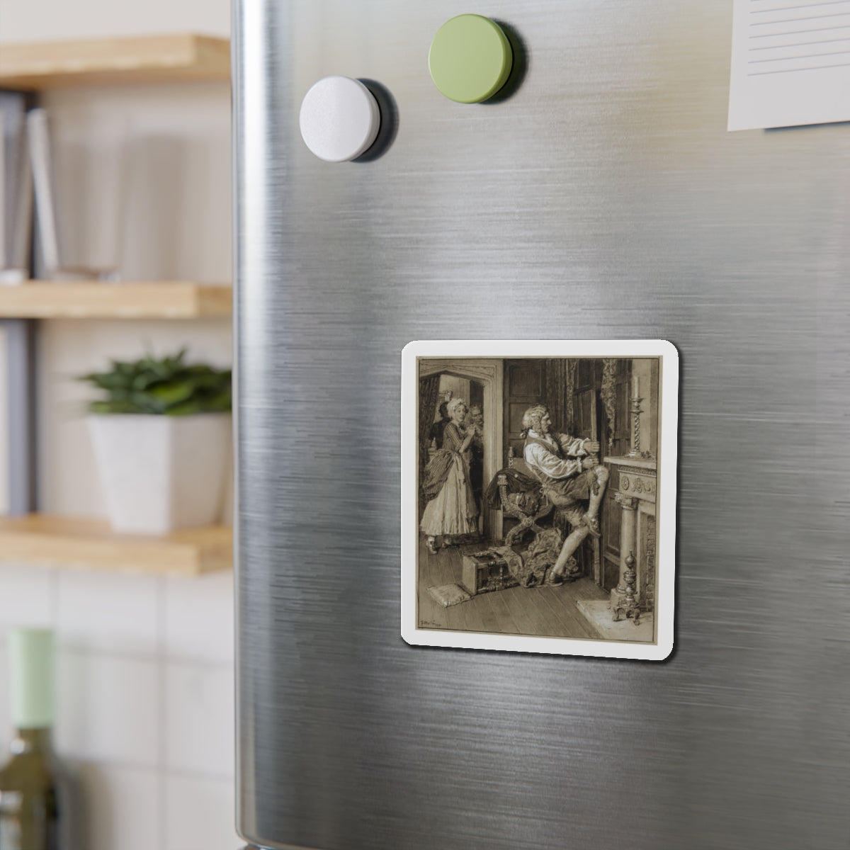 Book or Magazine Illustration (Magazine Illustration) Refrigerator Magnet-The Sticker Space